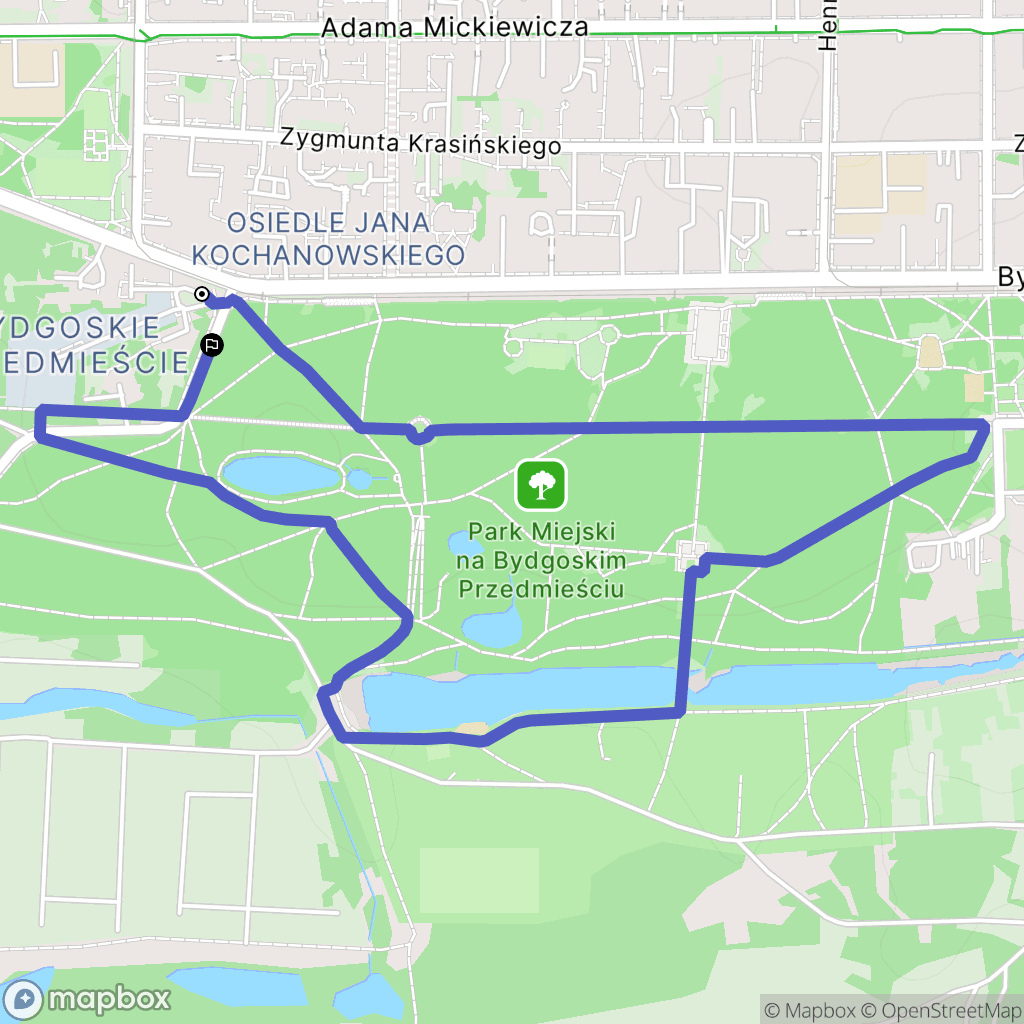 Toruń: mapa trasy - Poland