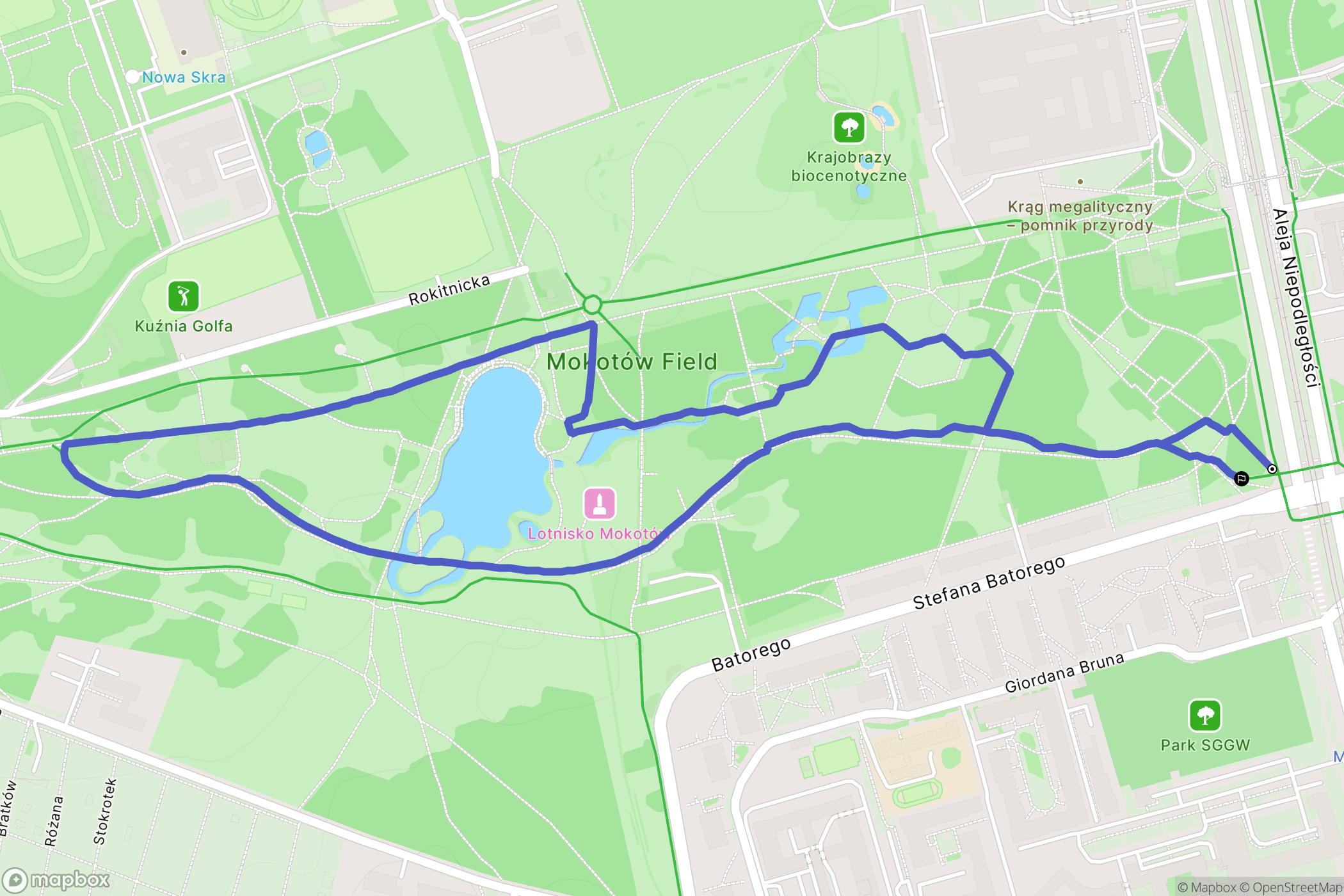 Warszawa: mapa trasy - Poland