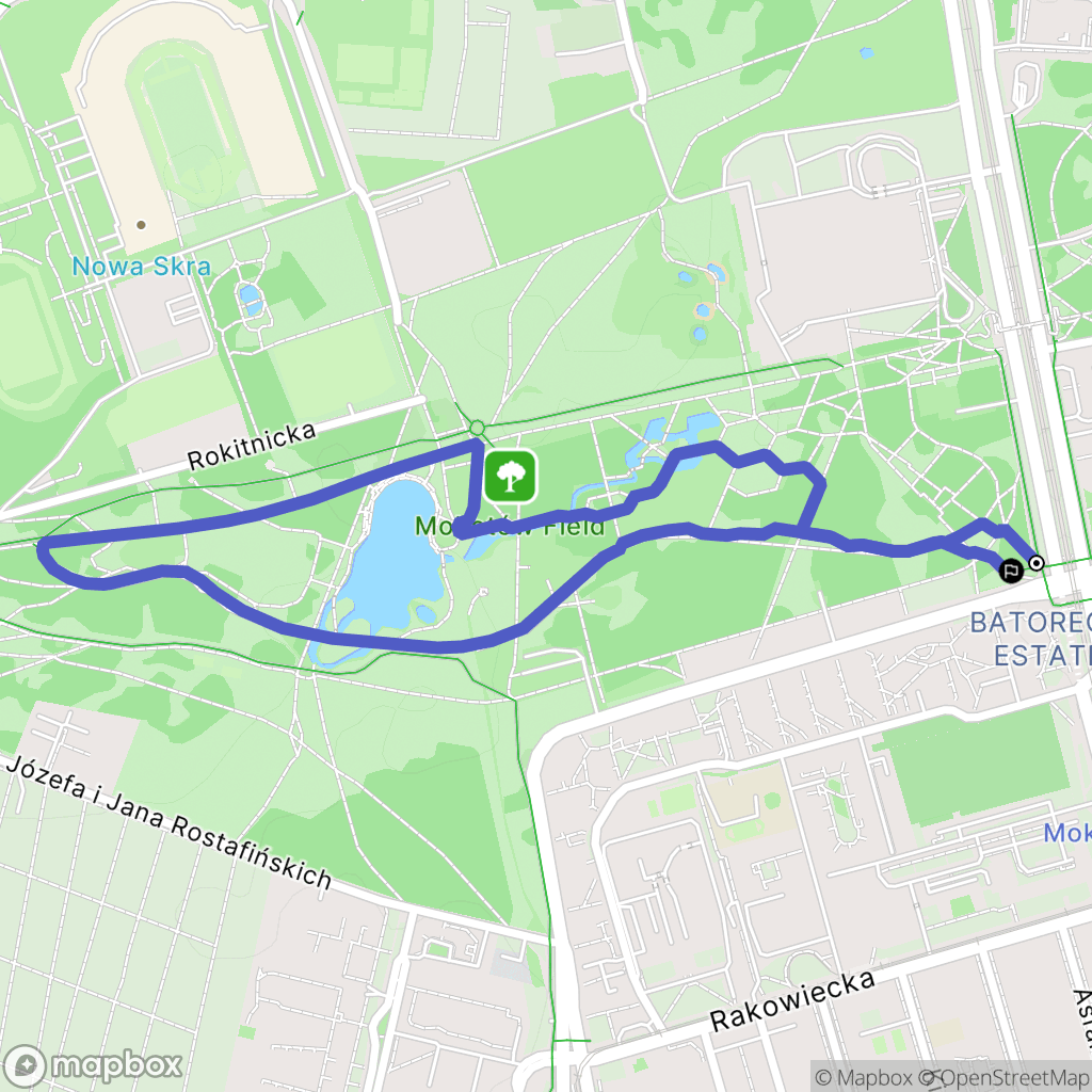 Warszawa: mapa trasy - Poland
