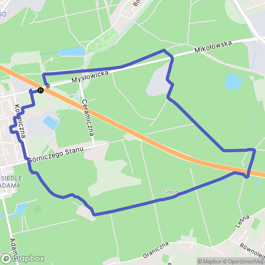 Katowice: mapa trasy - Poland