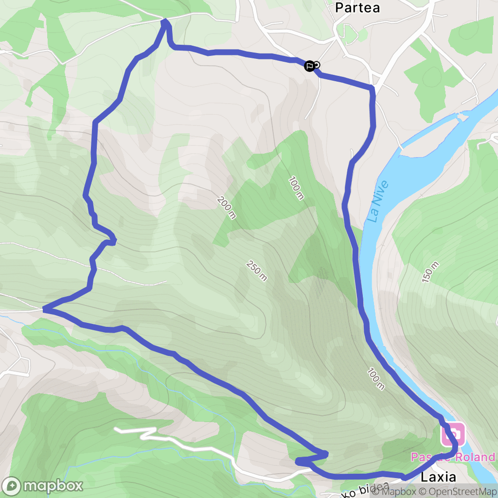 Itxassou : carte du parcours de randonnée - France