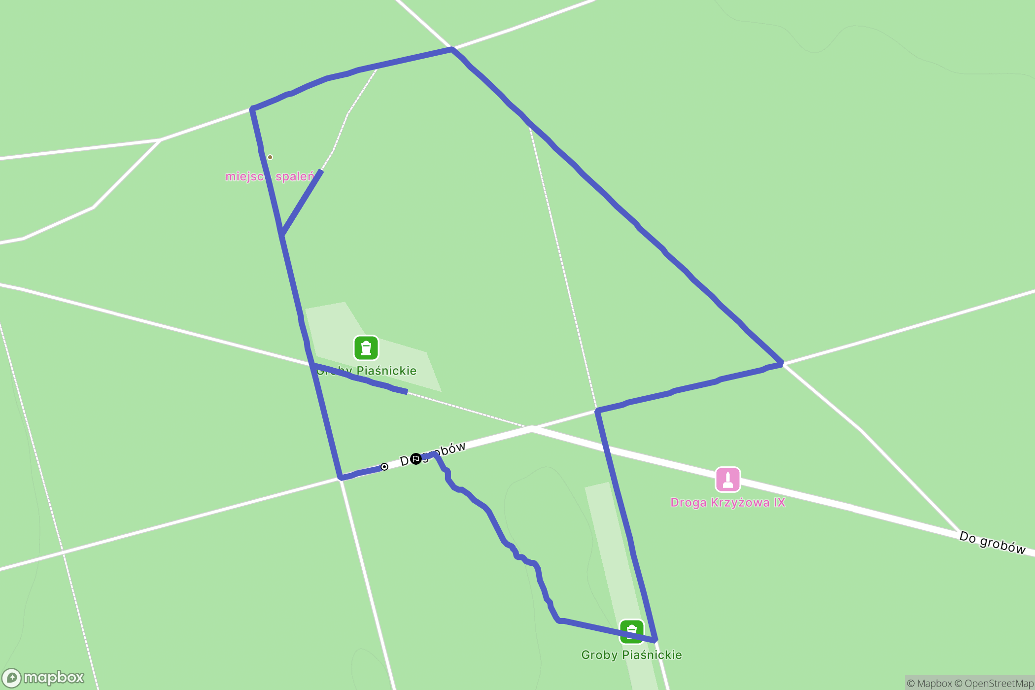 Wielka Piaśnica: mapa trasy - Poland
