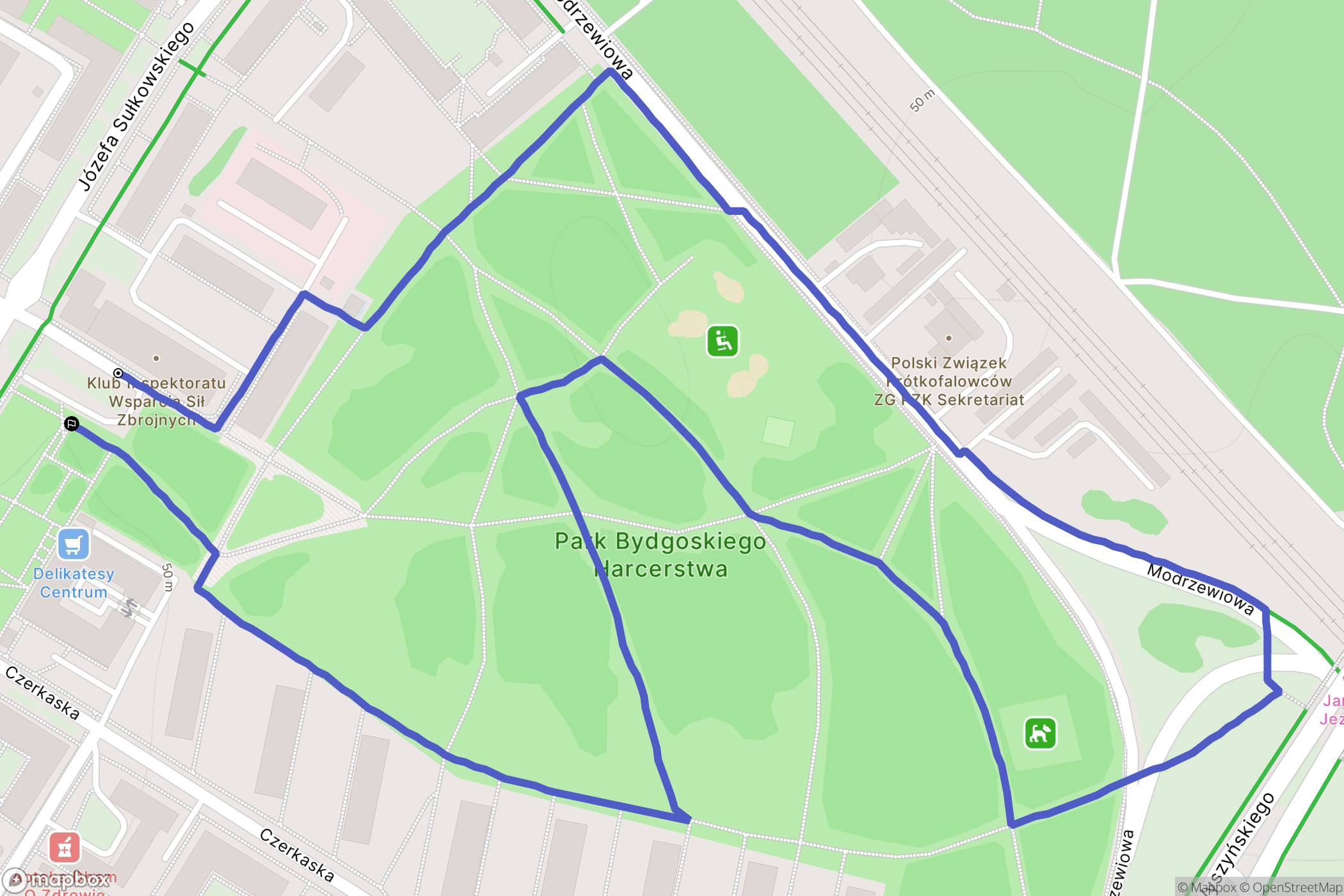 Bydgoszcz: mapa trasy - Poland