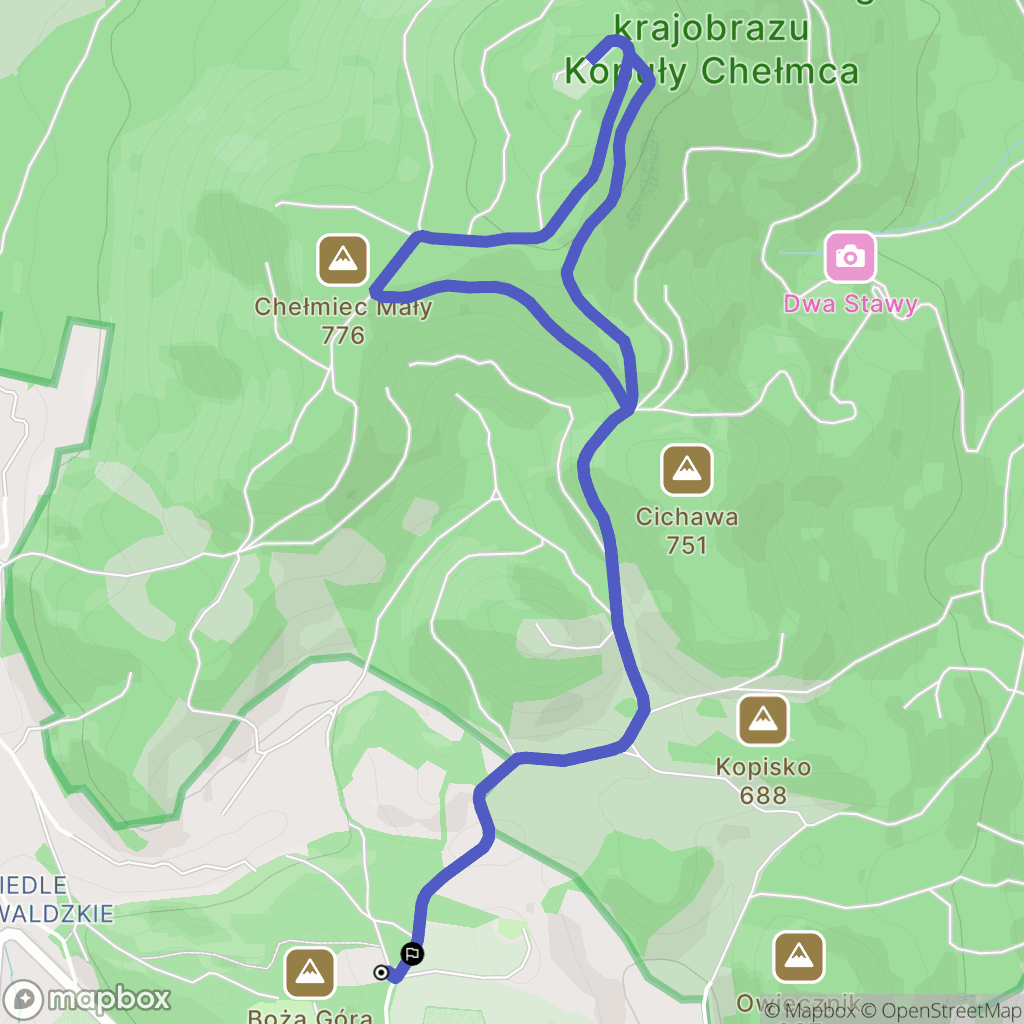 Boguszów-Gorce: mapa trasy - Poland