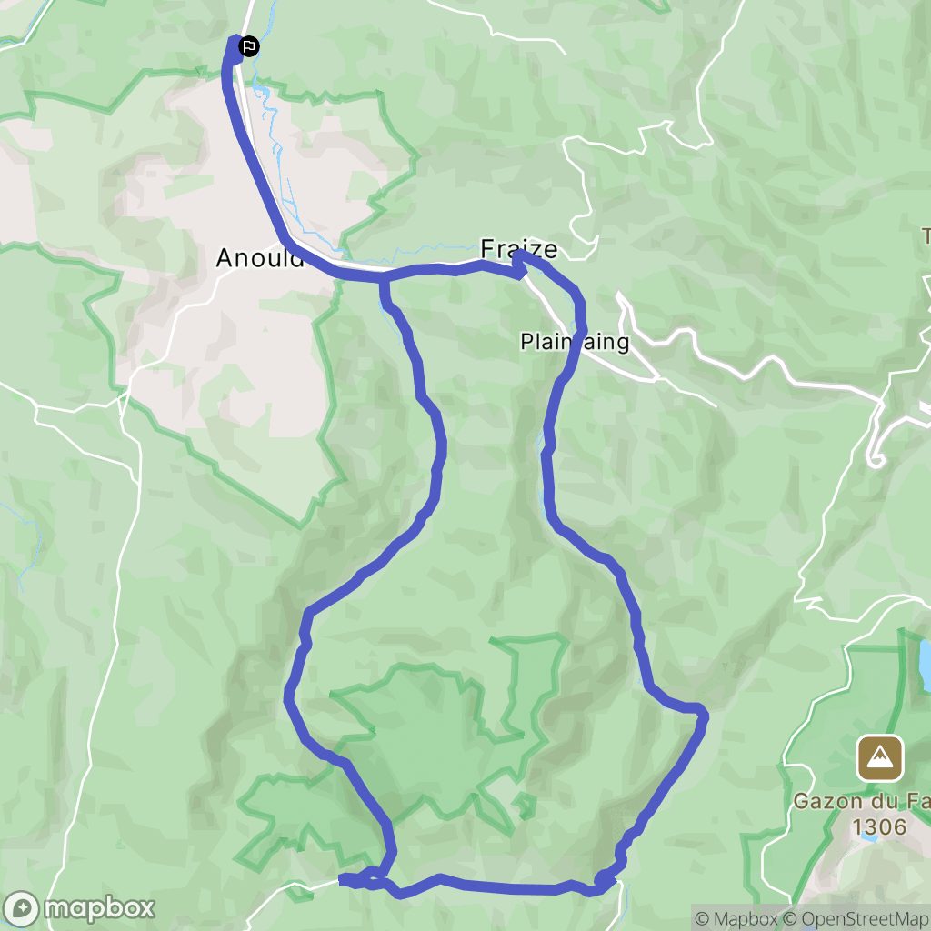 Saint-Léonard : carte du parcours de randonnée - France