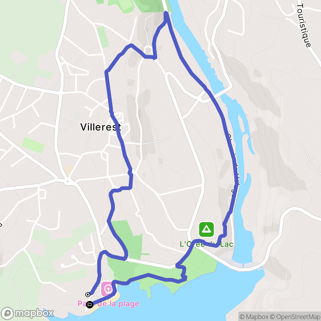 Villerest : carte du parcours de randonnée - France