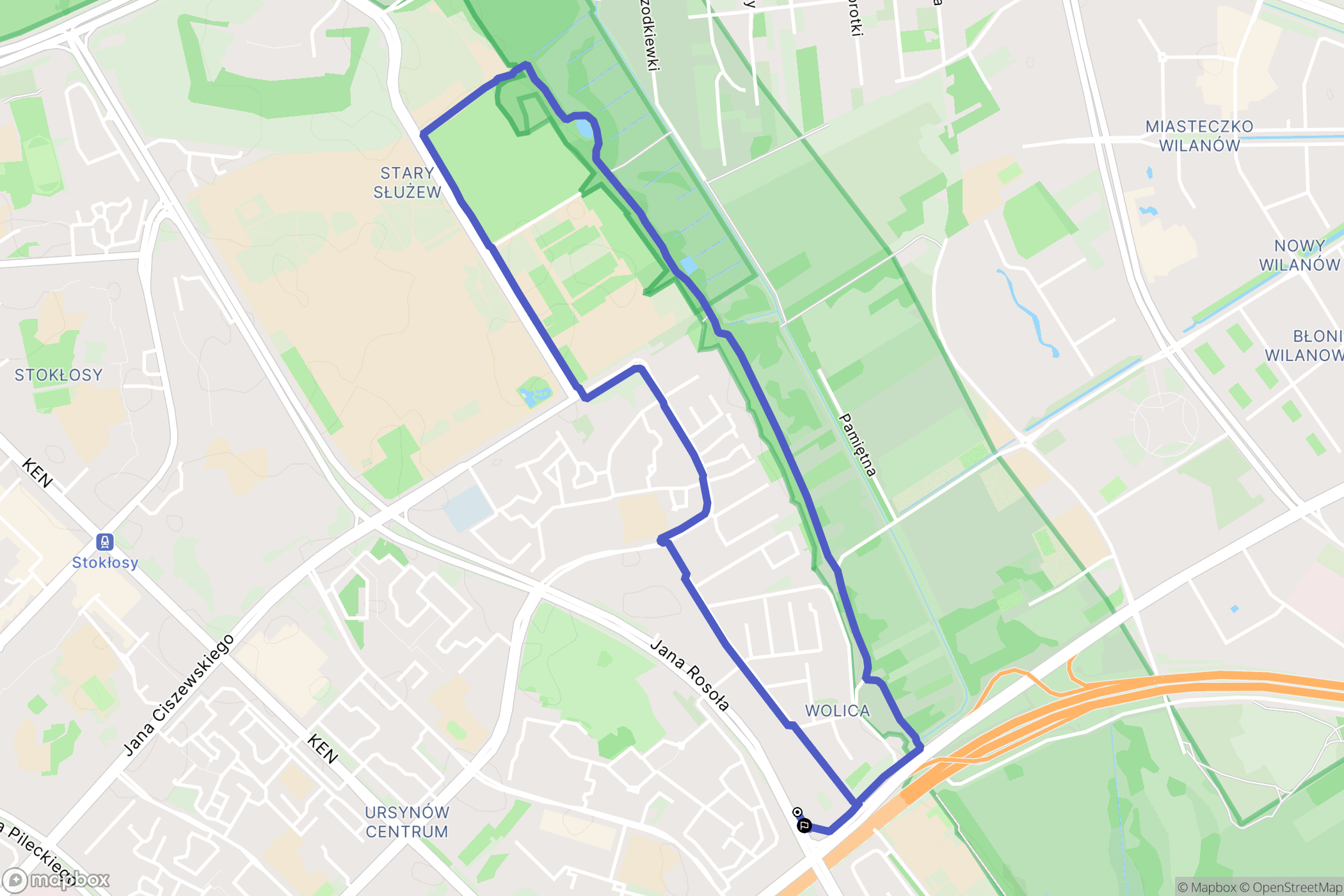 Warszawa: mapa trasy - Poland