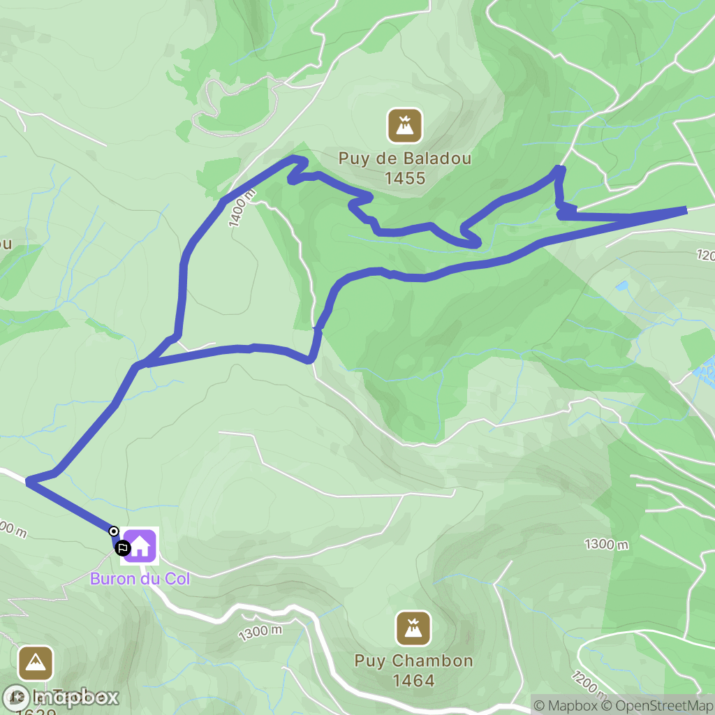Chambon-sur-Lac : carte du parcours de randonnée - France
