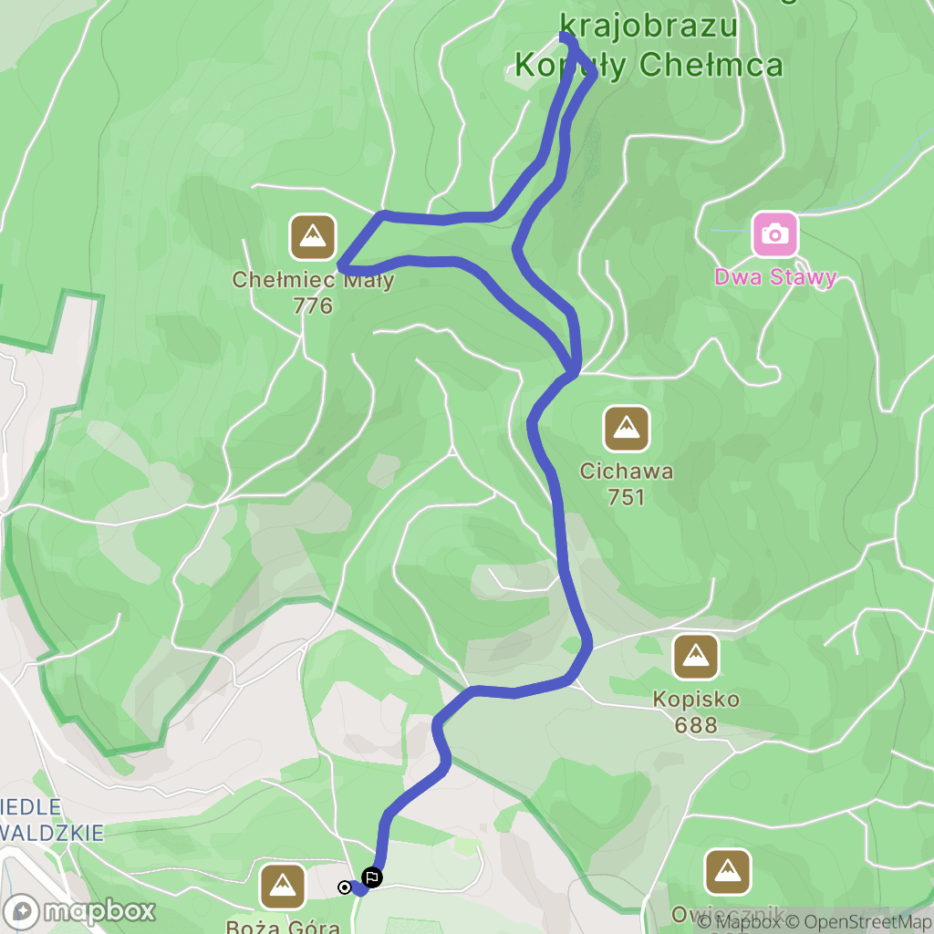 Boguszów-Gorce: mapa trasy - Poland