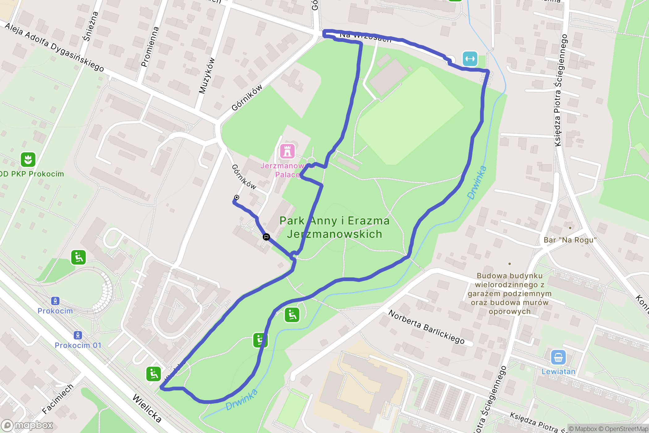 Kraków: mapa trasy - Poland