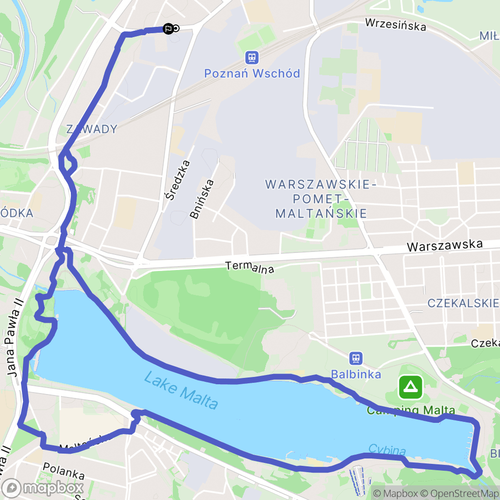 Poznań: mapa trasy - Poland
