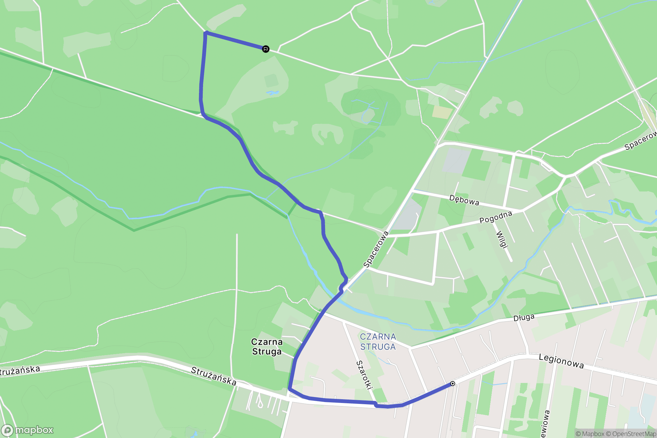 Marki: mapa trasy - Poland