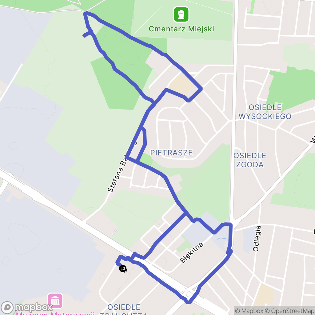 Białystok: mapa trasy - Poland
