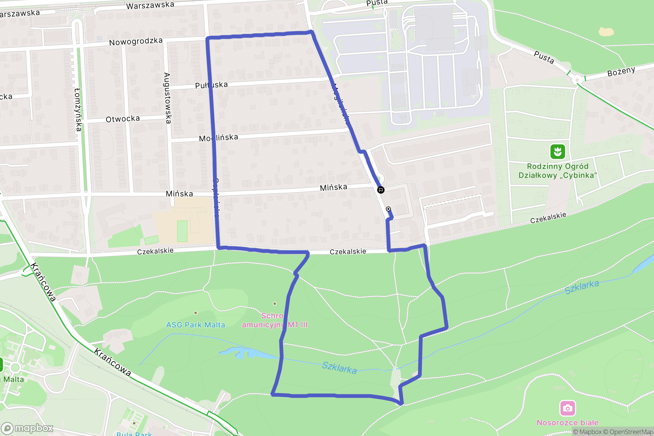 Poznań: mapa trasy - Poland