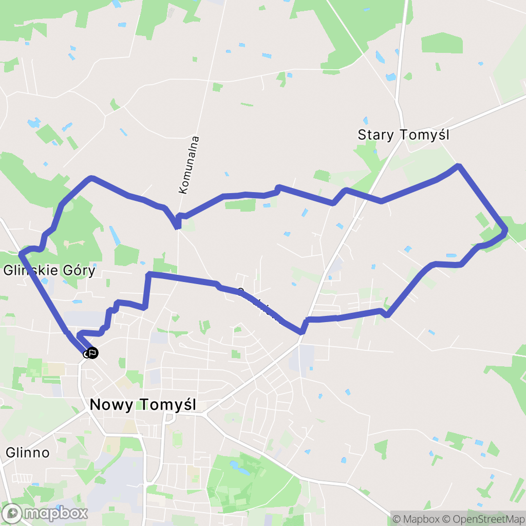 Nowy Tomyśl: mapa trasy - Poland