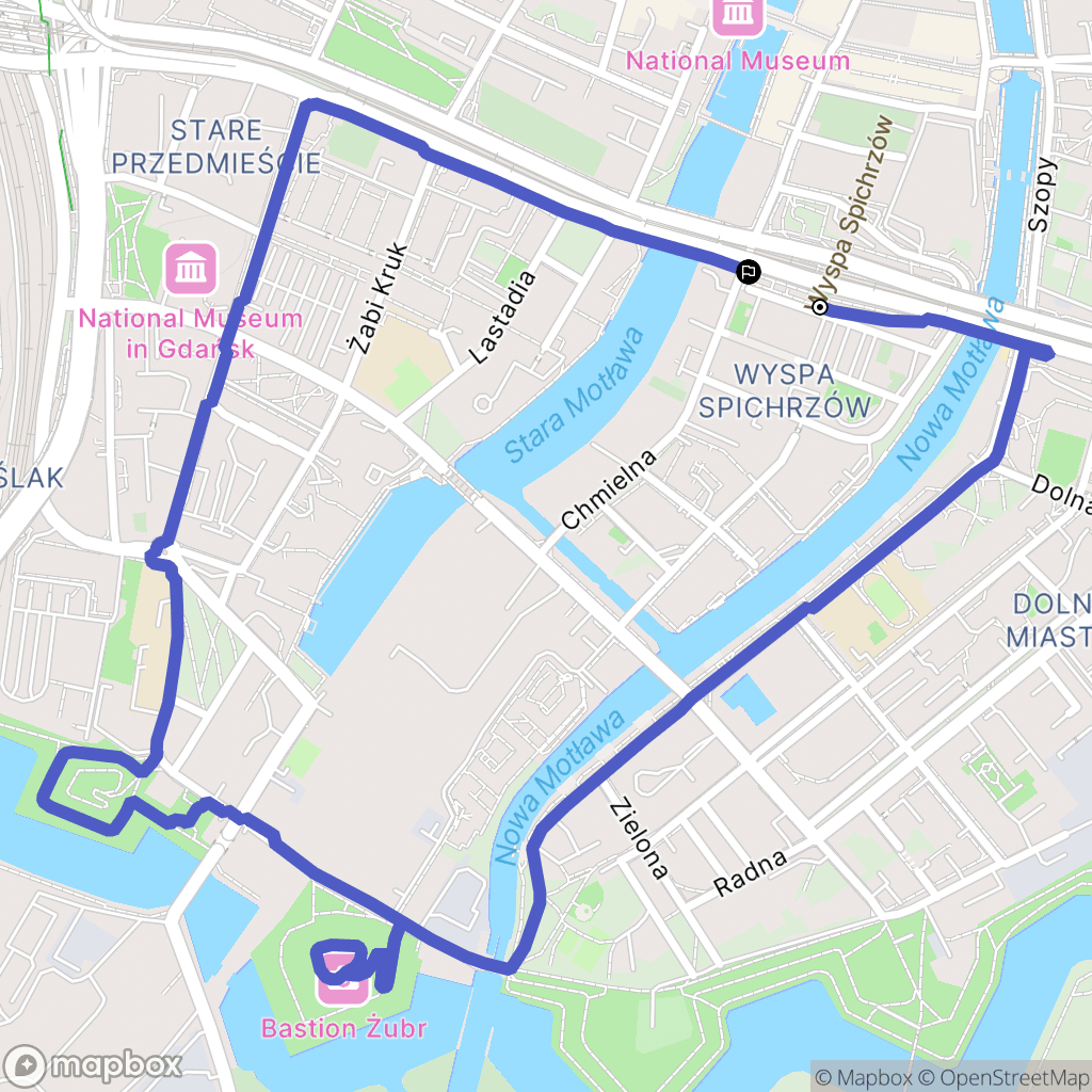 Gdańsk: mapa trasy - Poland