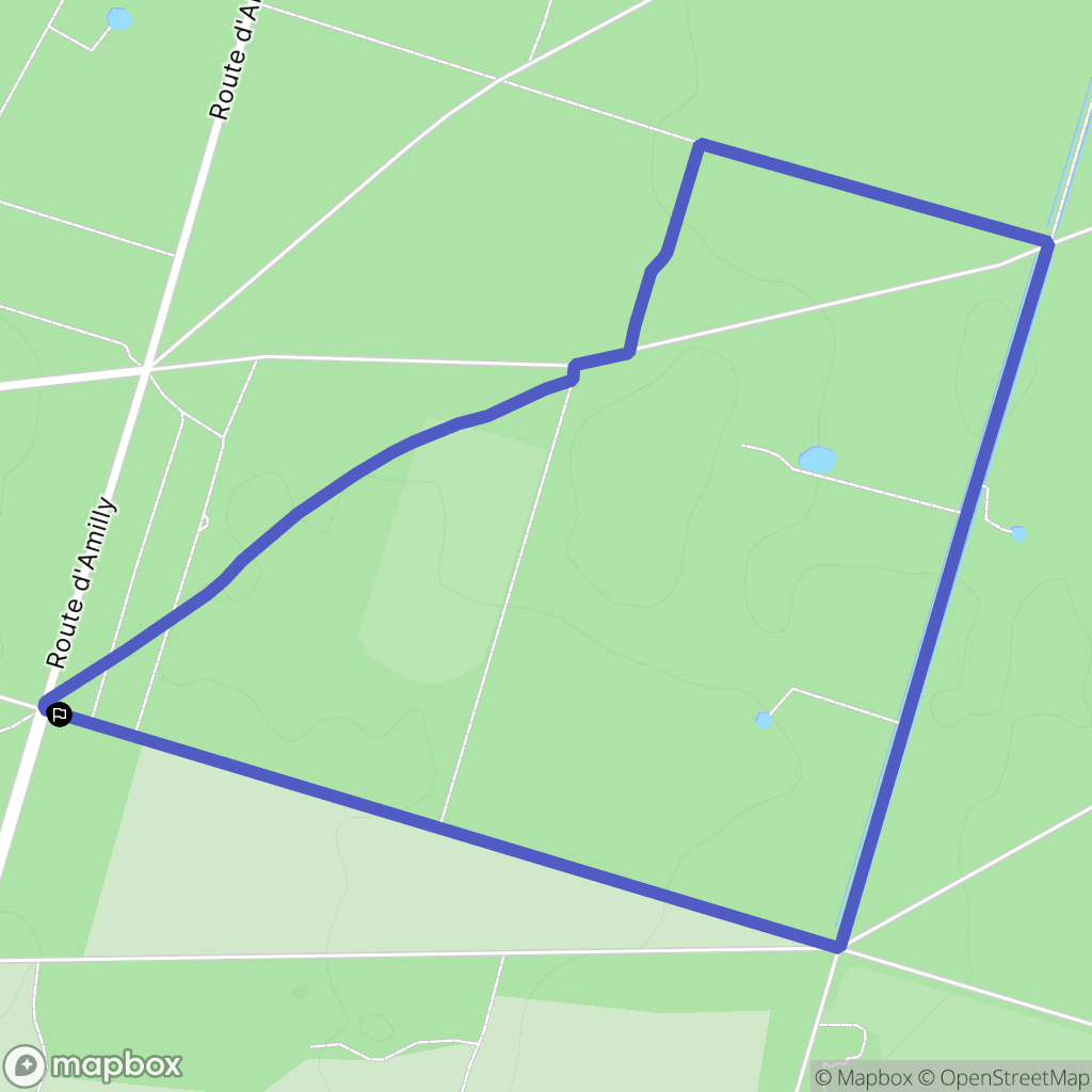 Amilly : carte du parcours de randonnée - France