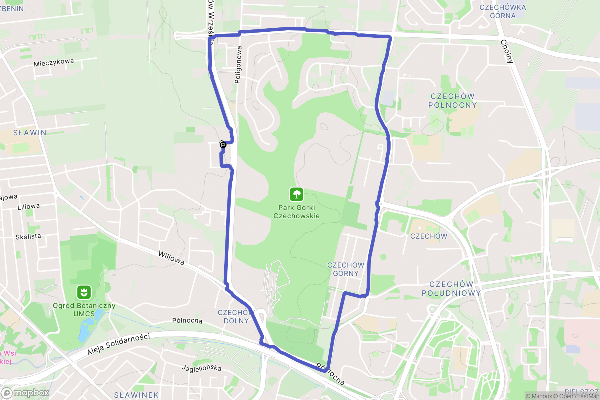 Lublin: mapa trasy - Poland