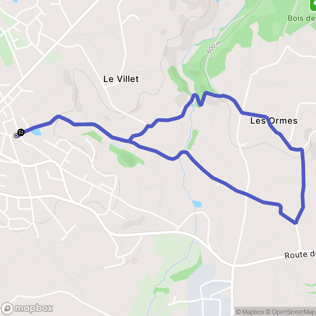Chazelles-sur-Lyon : carte du parcours de randonnée - France
