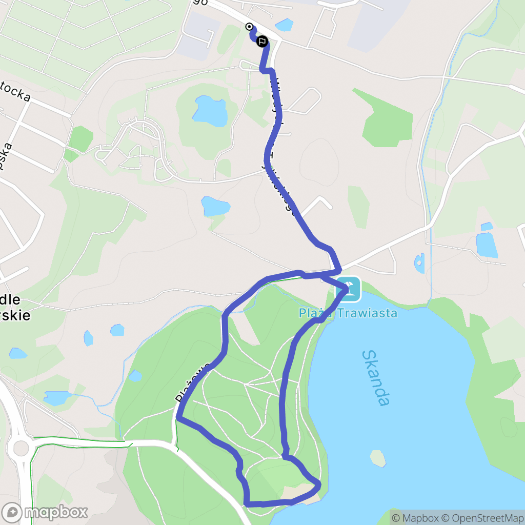 Olsztyn: mapa trasy - Poland