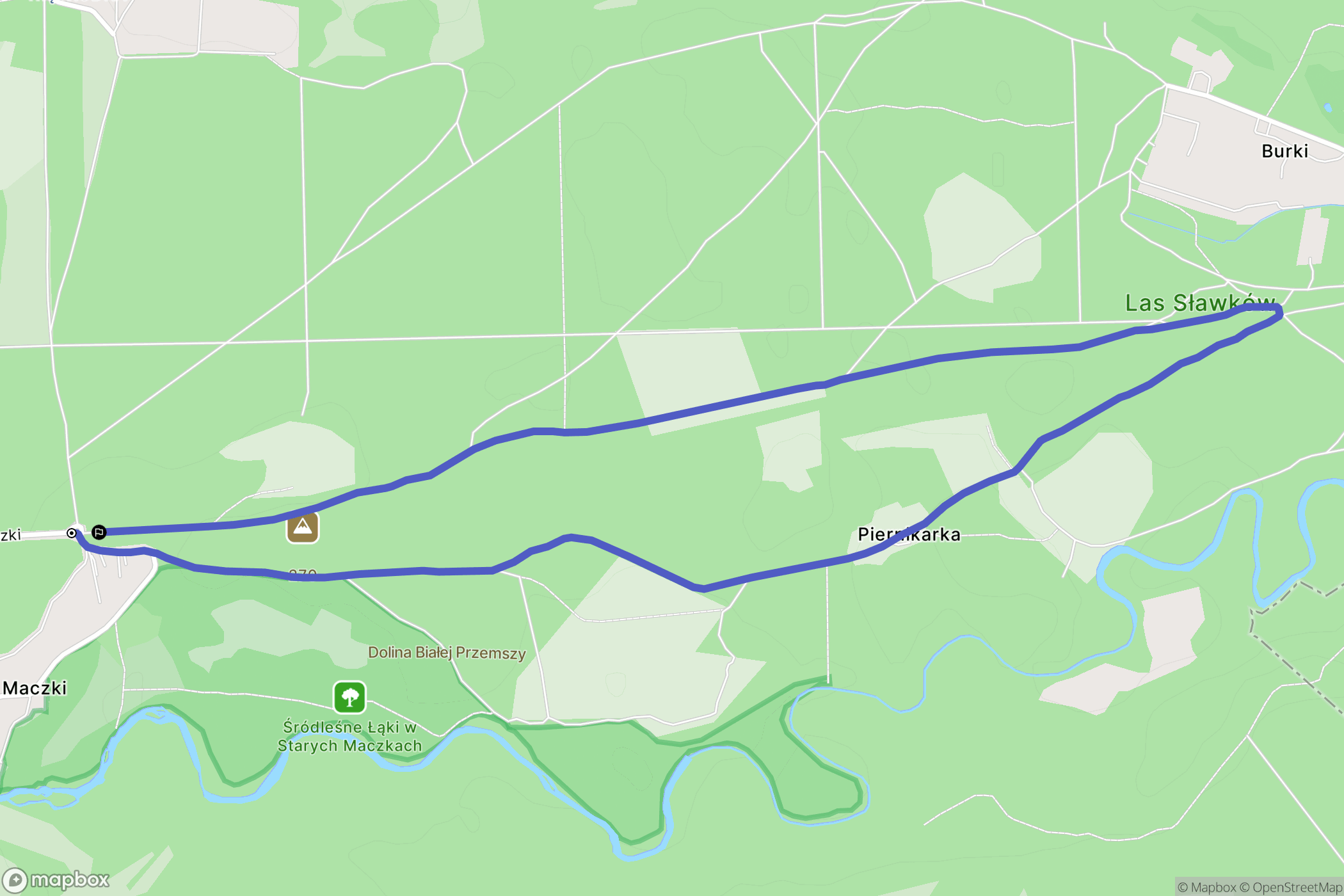 Sosnowiec: mapa trasy - Poland