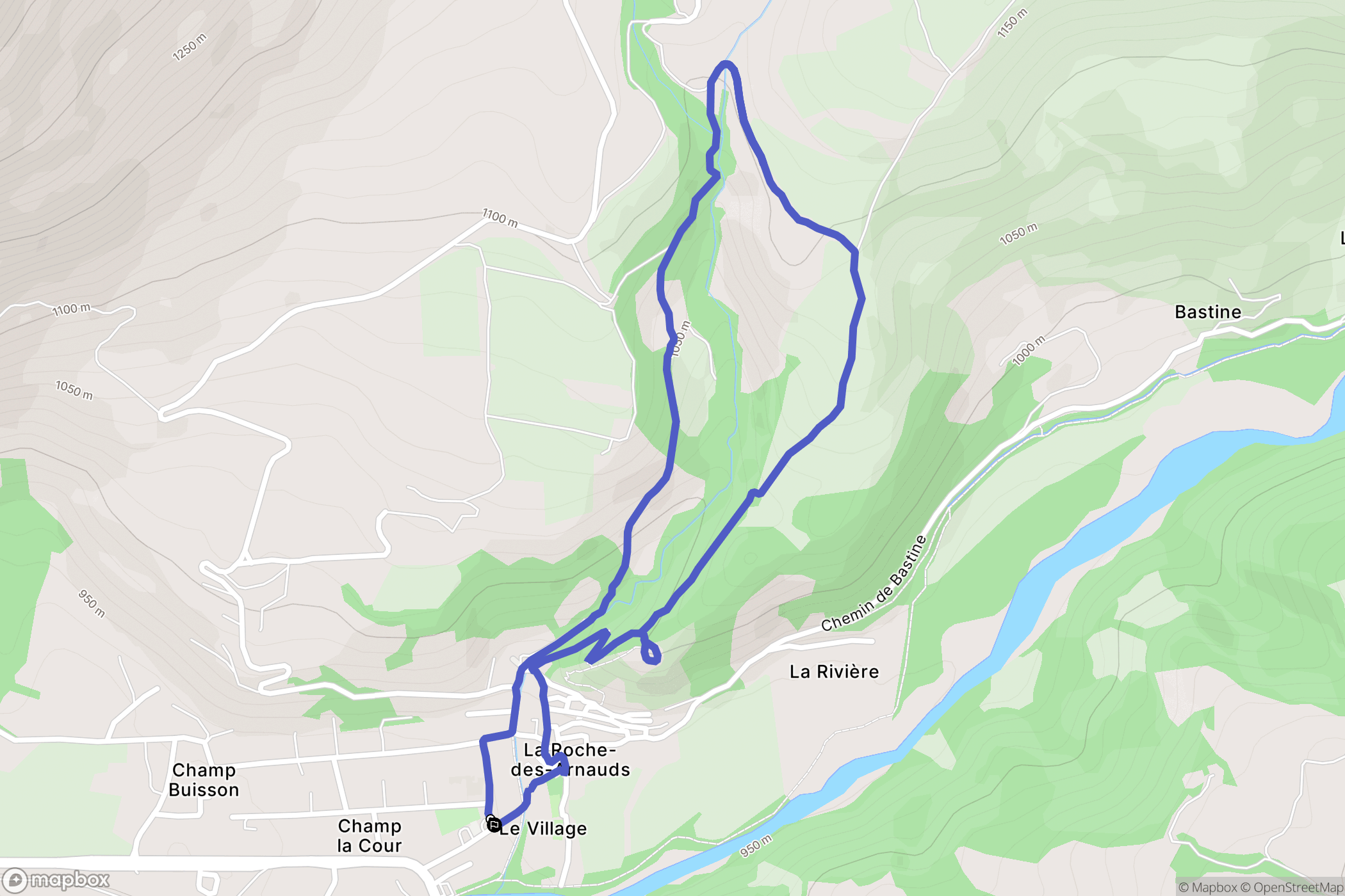La Roche-des-Arnauds : carte du parcours de randonnée - France