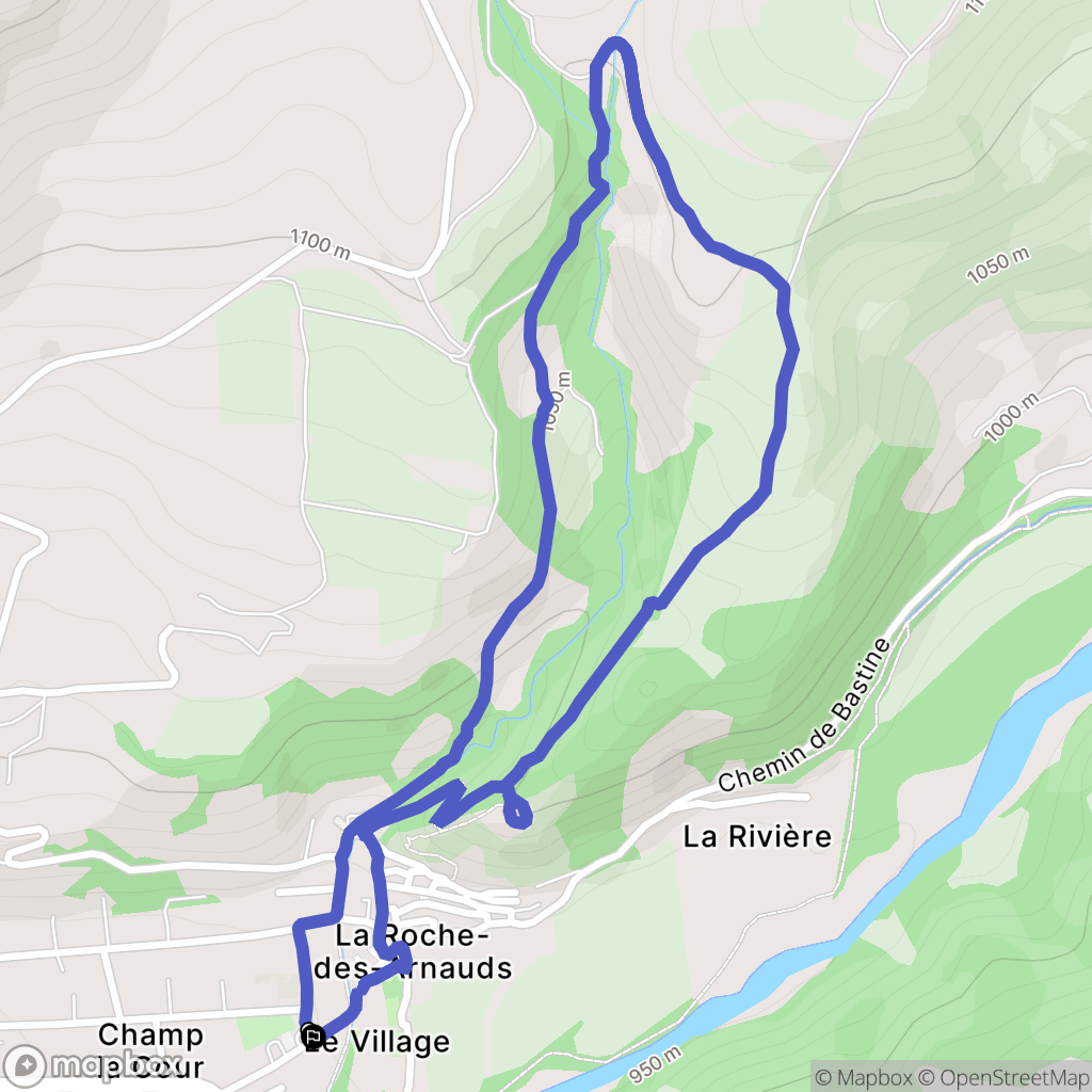 La Roche-des-Arnauds : carte du parcours de randonnée - France
