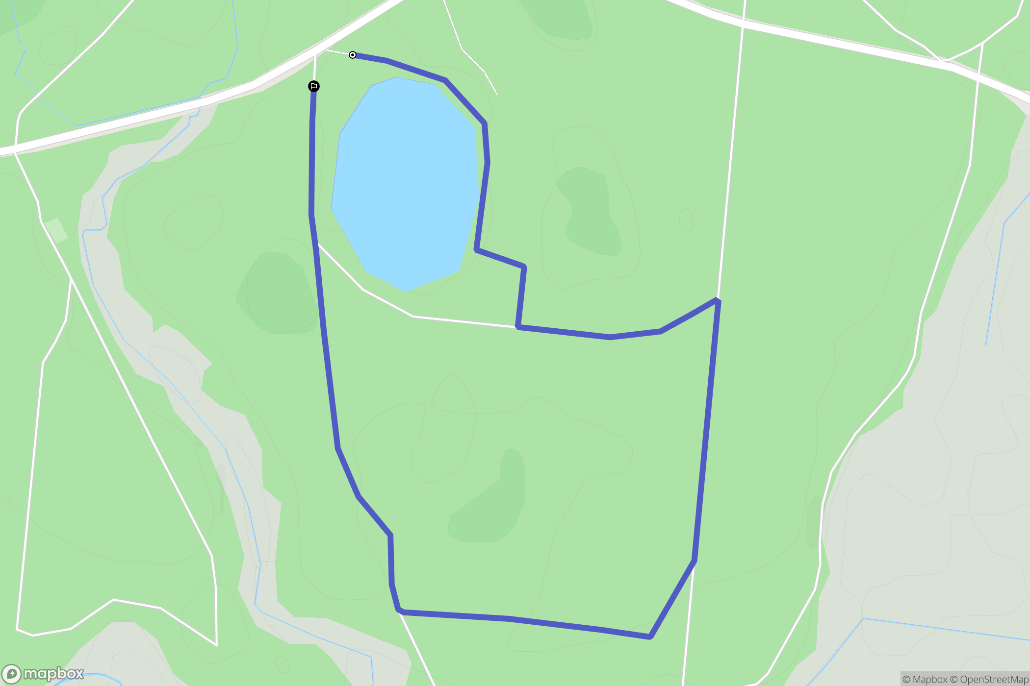 Młyniska: mapa trasy - Poland