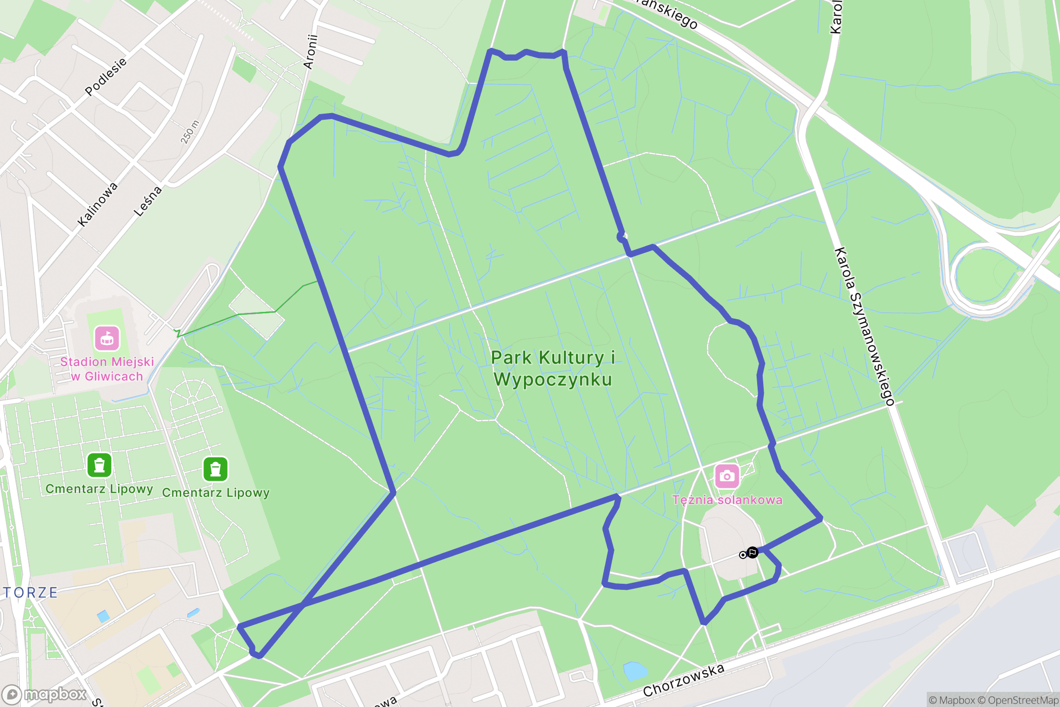 Gliwice: mapa trasy - Poland