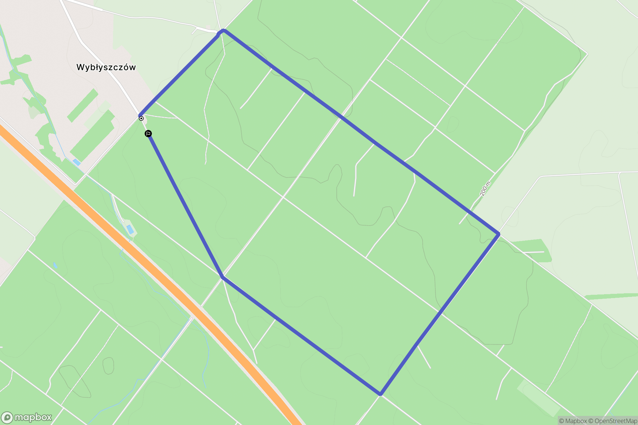 Prószków: mapa trasy - Poland