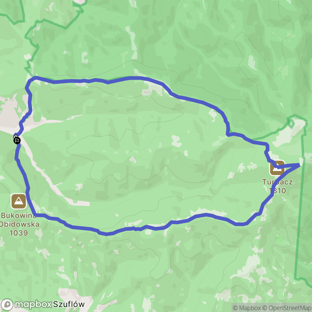 Obidowa: mapa trasy - Poland