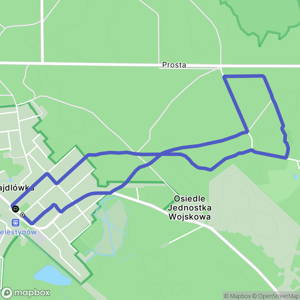 Celestynów: mapa trasy - Poland