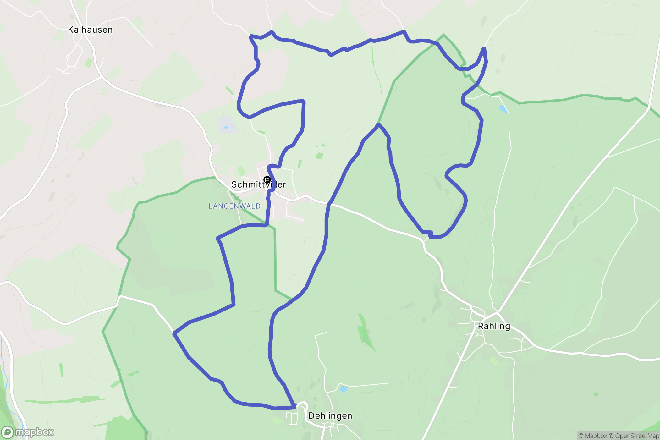Schmittviller : carte du parcours de randonnée - France