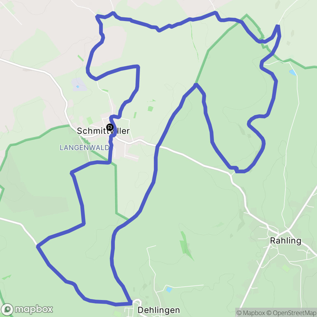 Schmittviller : carte du parcours de randonnée - France
