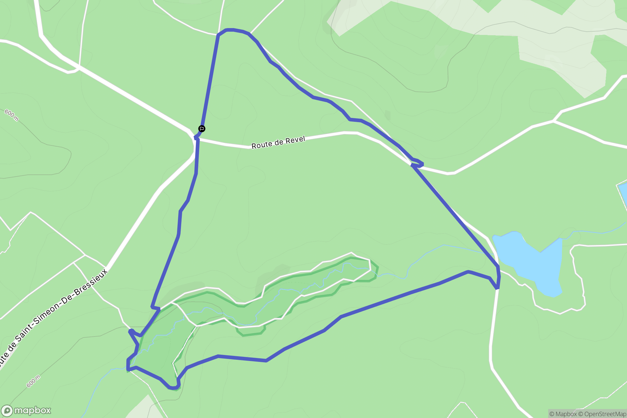 Saint-Pierre-de-Bressieux : carte du parcours de randonnée - France