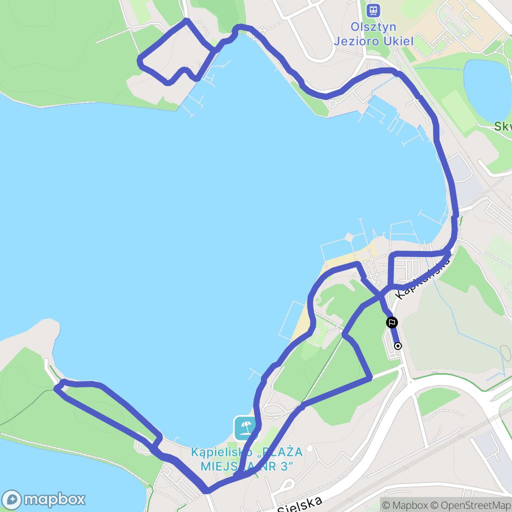 Olsztyn: mapa trasy - Poland