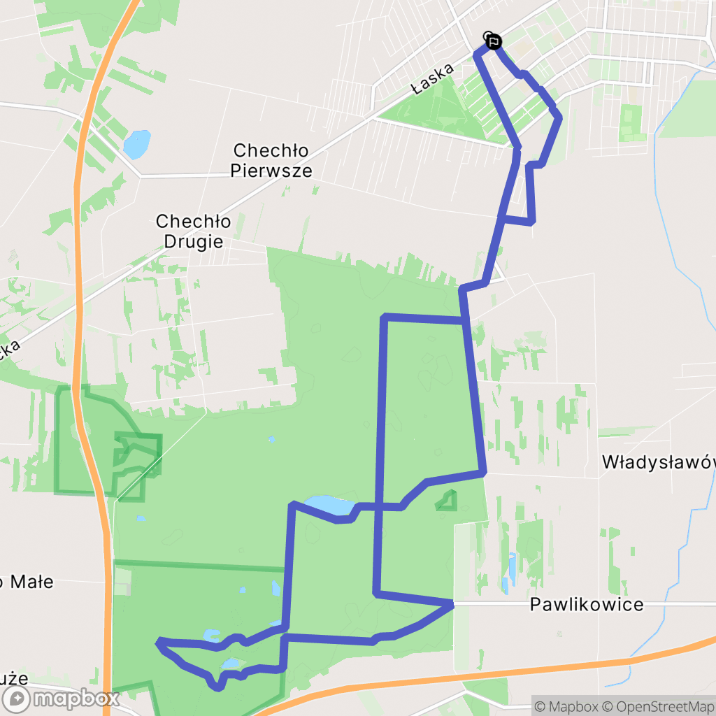 Pabianice: mapa trasy - Poland