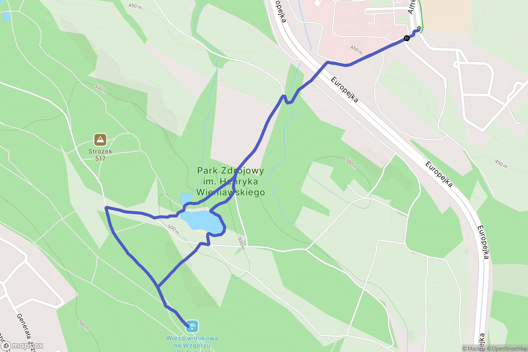 Wałbrzych: mapa trasy - Poland