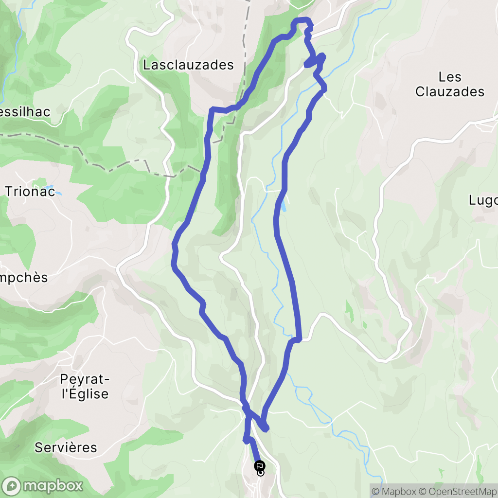 Mur-de-Barrez : carte du parcours de randonnée - France