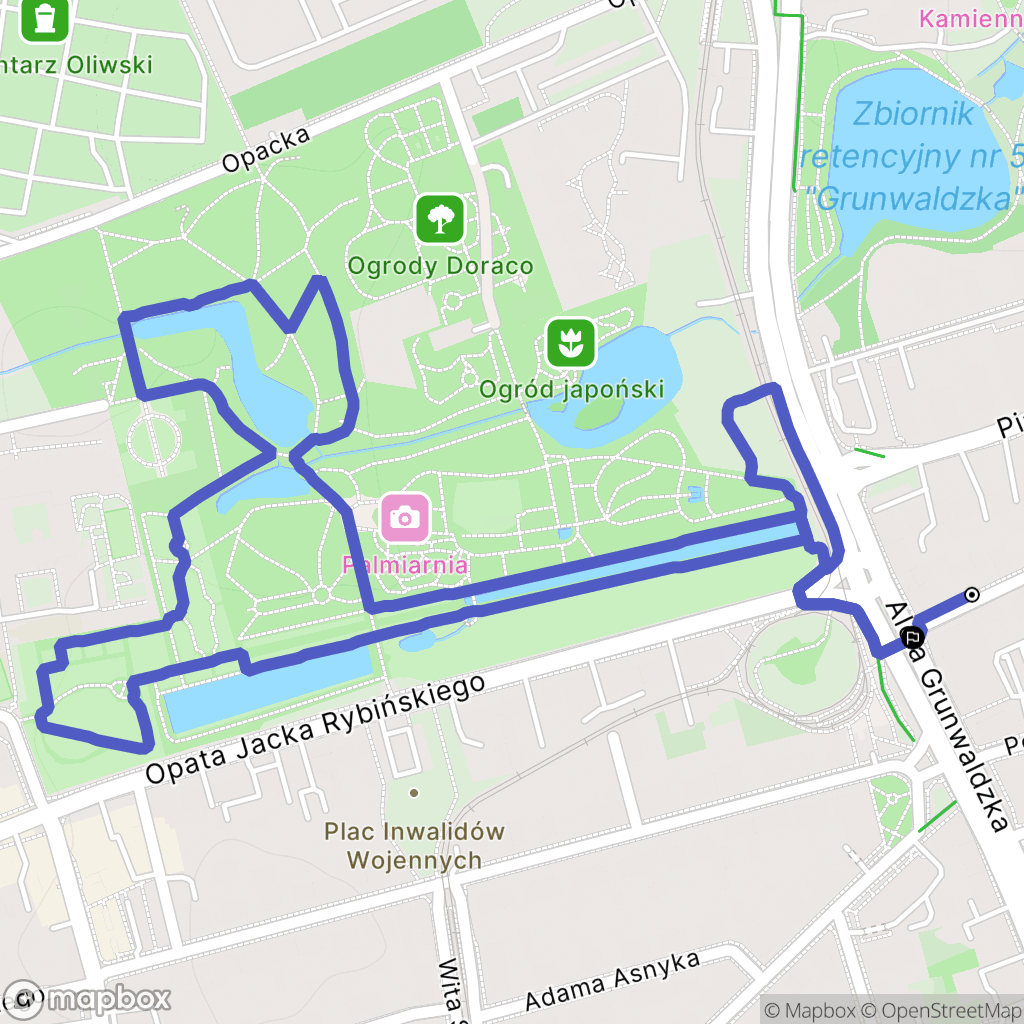 Gdańsk: mapa trasy - Poland
