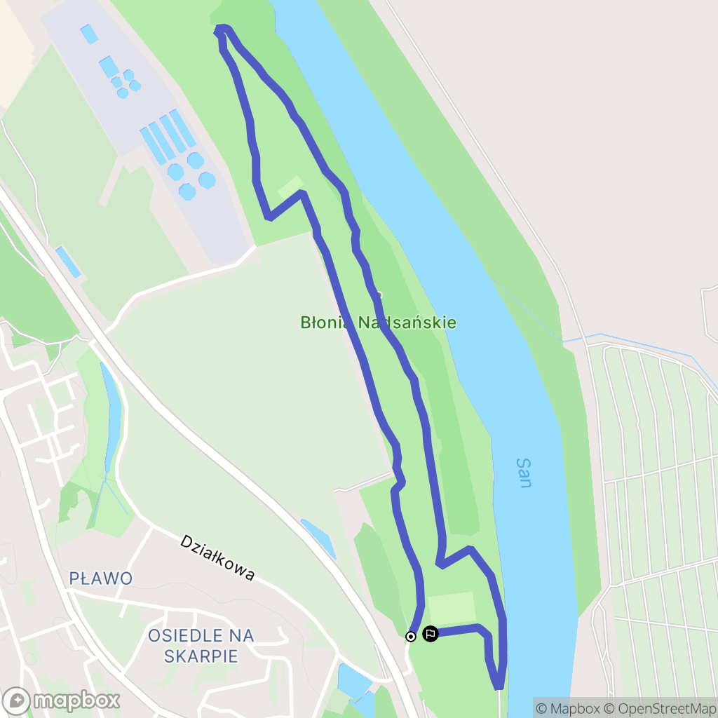 Stalowa Wola: mapa trasy - Poland