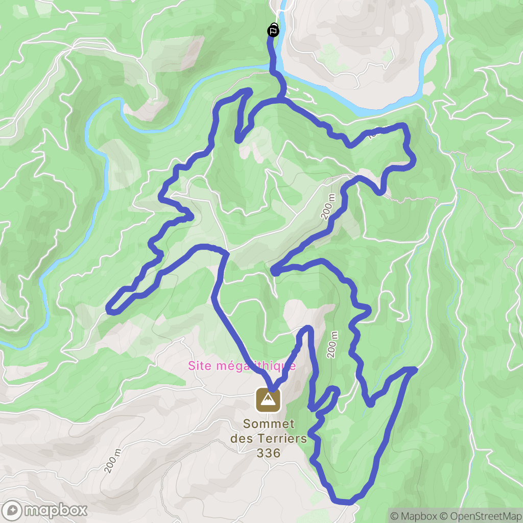 Les Arcs : carte du parcours de randonnée - France
