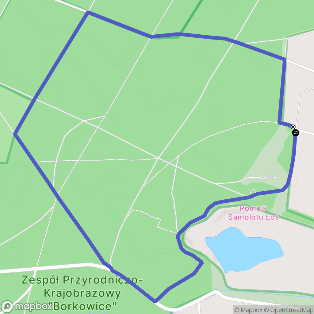 Dłutówek: mapa trasy - Poland