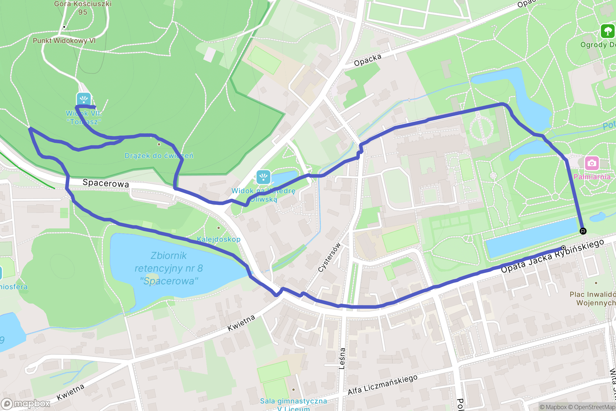 Gdańsk: mapa trasy - Poland