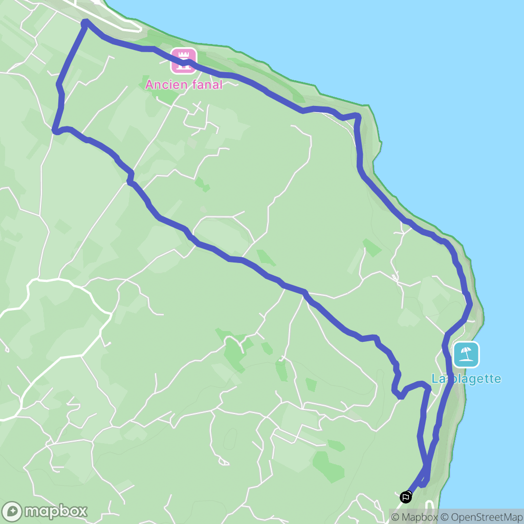 Leucate : carte du parcours de randonnée - France