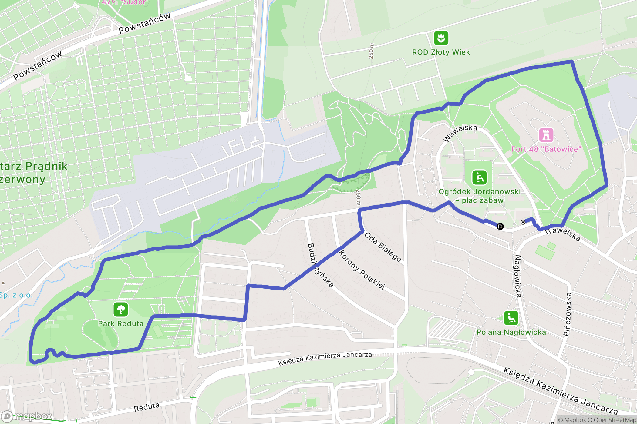 Kraków: mapa trasy - Poland