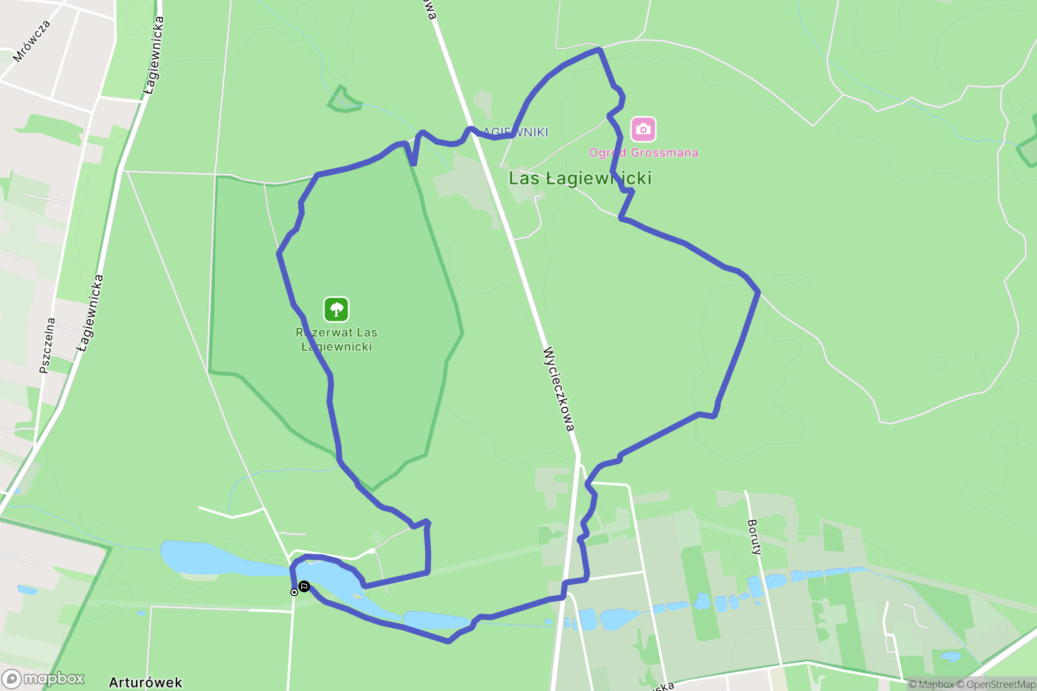 Łódź: mapa trasy - Poland