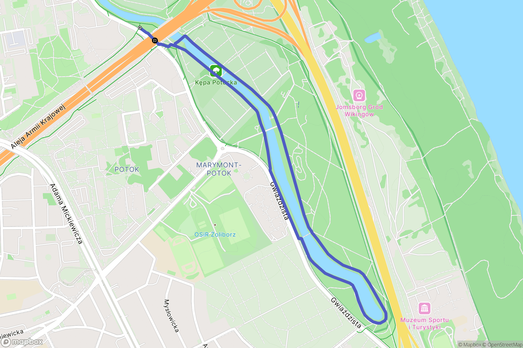 Warszawa: mapa trasy - Poland
