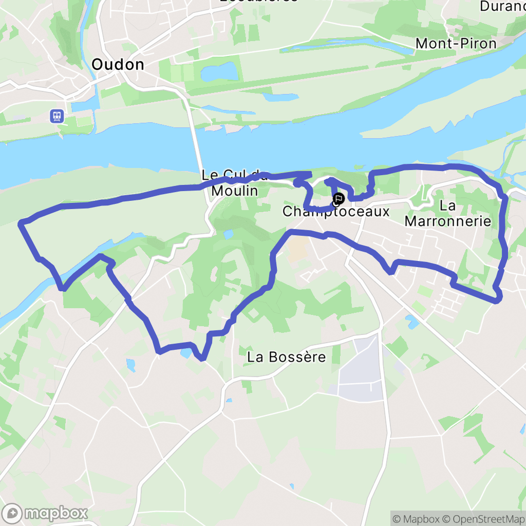 Orée-d'Anjou : carte du parcours de randonnée - France