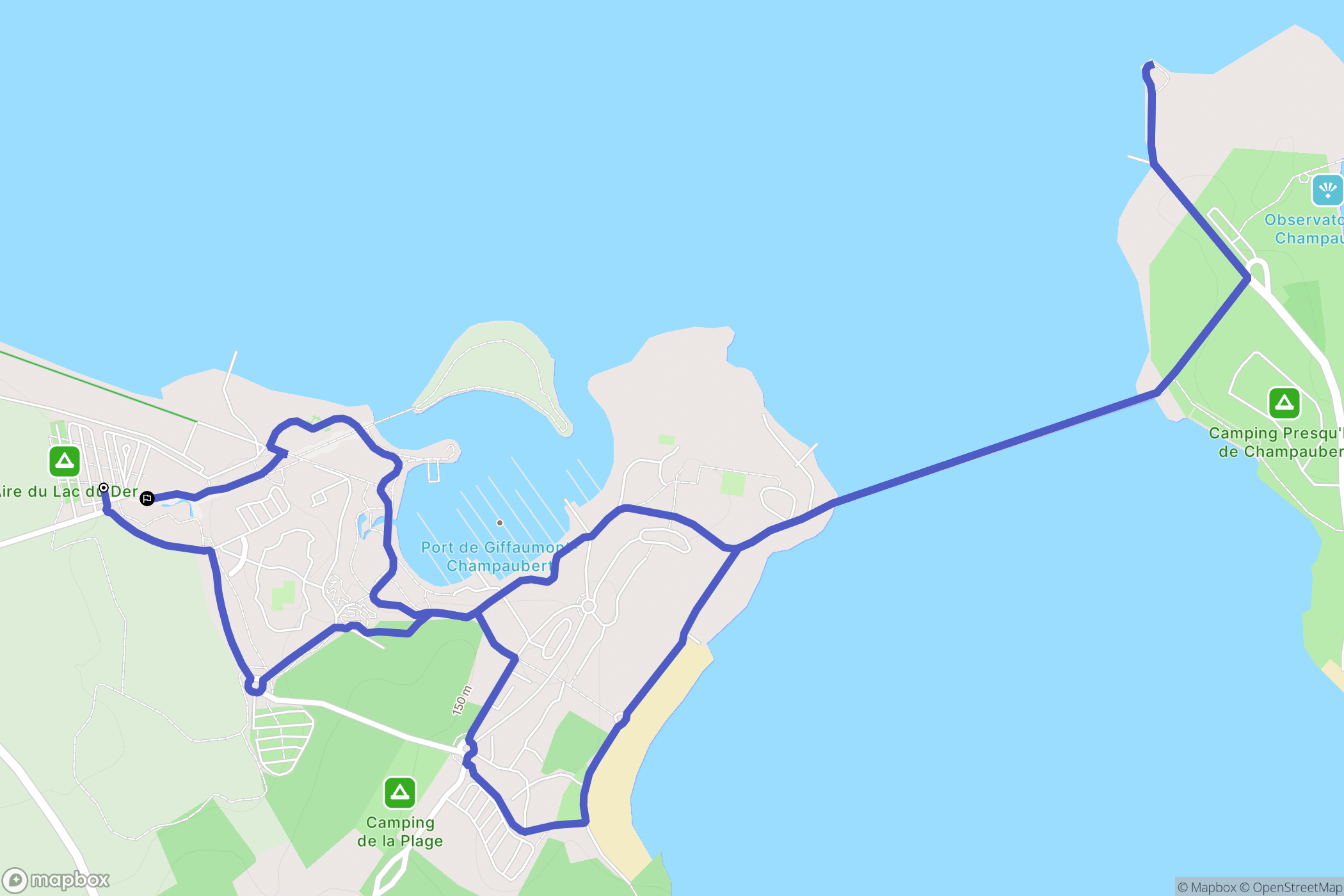 Giffaumont-Champaubert : carte du parcours de randonnée - France